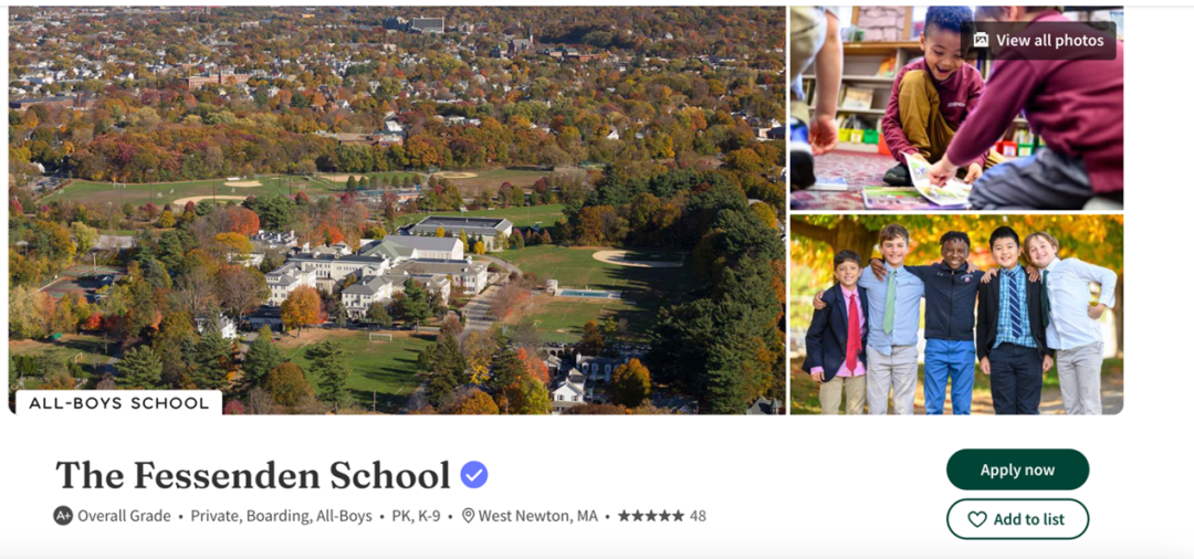 揭秘Top美初Fessenden:120年只做男孩教育