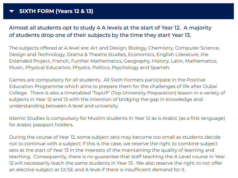 2026/27学年 迪拜学院(Dubai College)入学指南