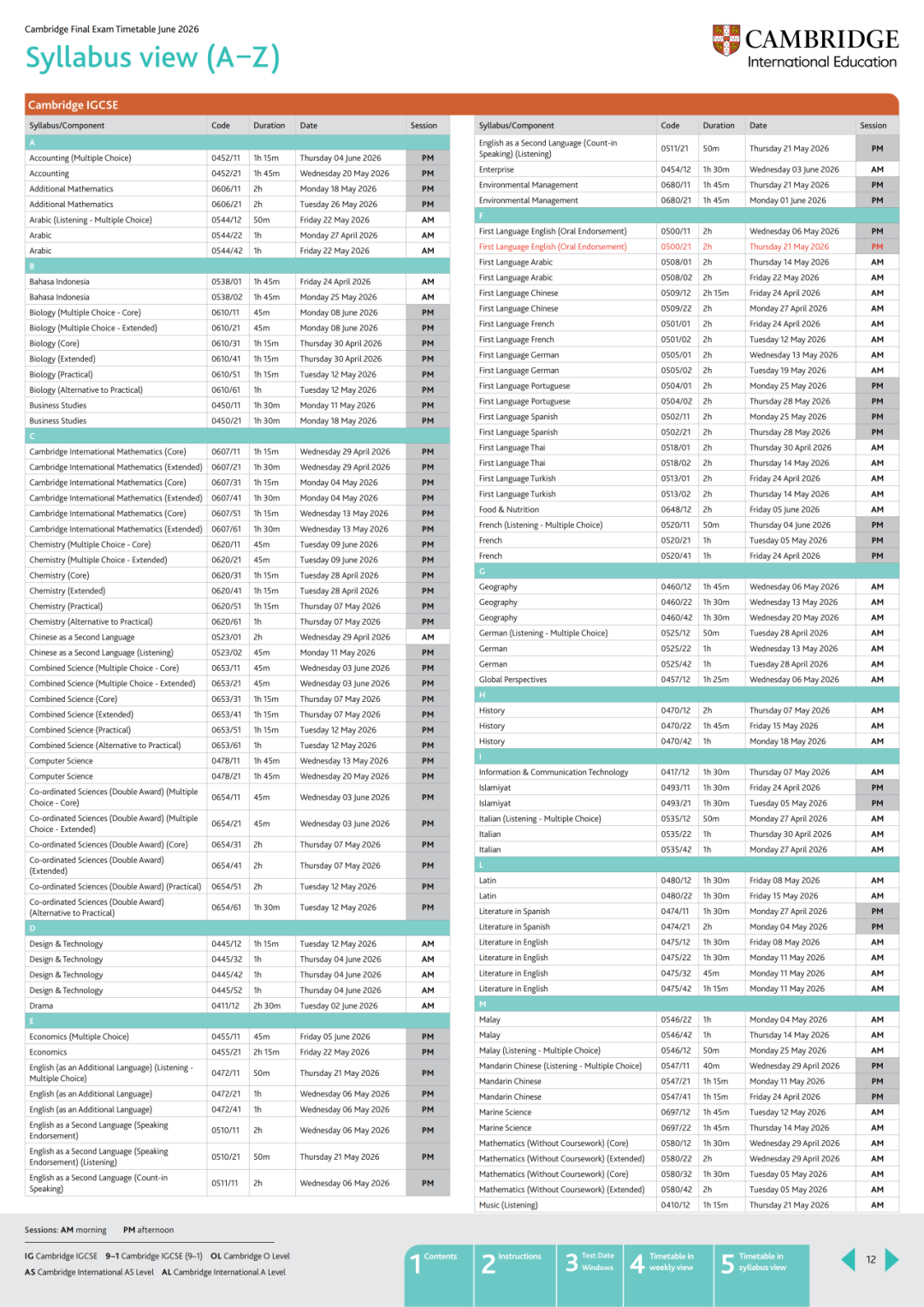 2026全年考试时间表！内含雅思/托福/SAT/AP/IB/A-Level考试安排