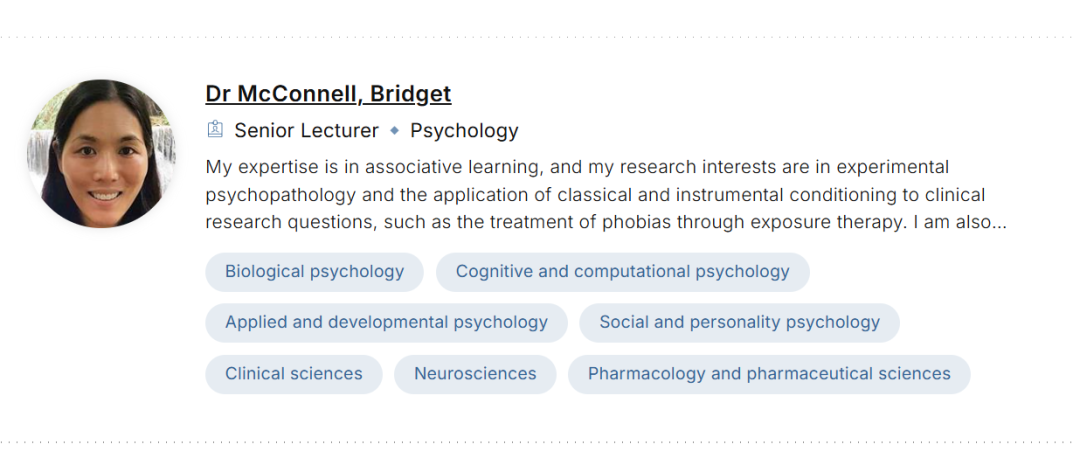 【全奖】新加坡国立大学博士导师（Bridget McConnell教授）