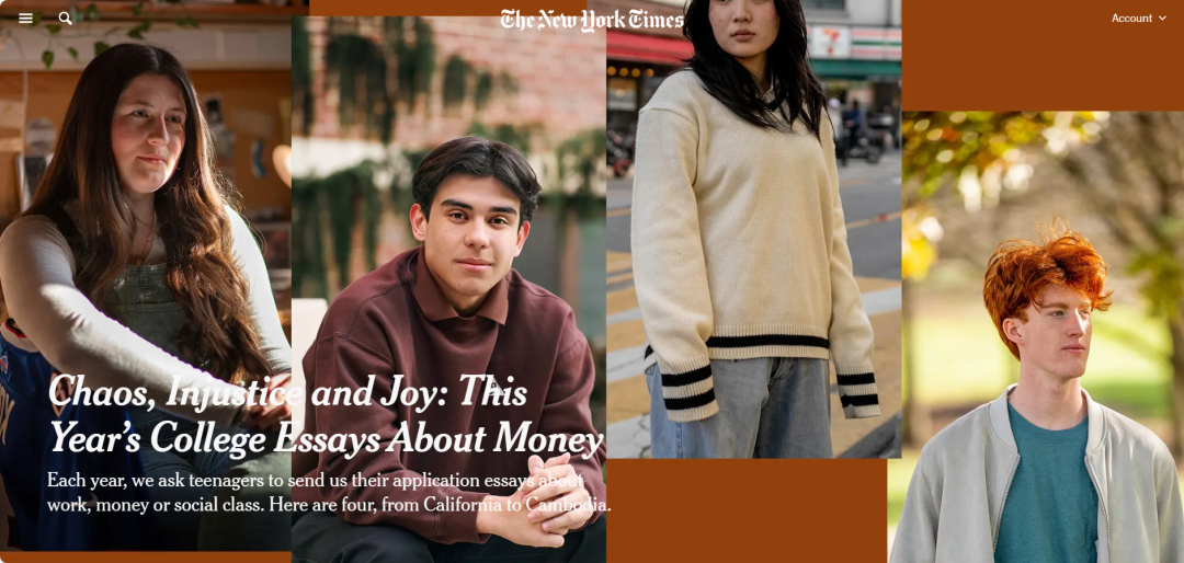 《纽约时报》年度精选文书出炉！凭借“小作文”可以进名校吗？