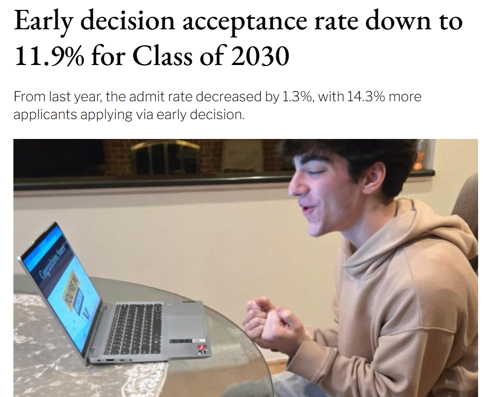 范德堡大学公布ED1&2录取数据！ED申请总人数激增7,727人 录取率仅11.9%！