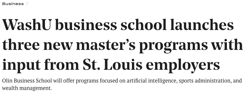 华大圣路易斯商学院新年狂开三大新项目！人工智能+体育商业+财富管理，都是炙手可热的领域！