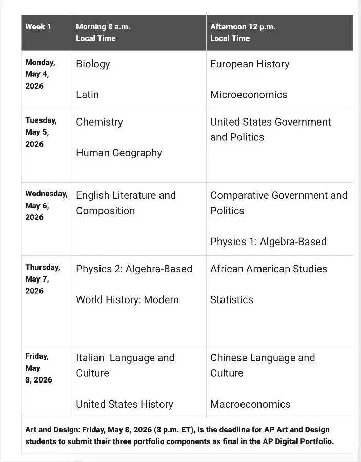 2026全年考试时间表！内含雅思/托福/SAT/AP/IB/A-Level考试安排