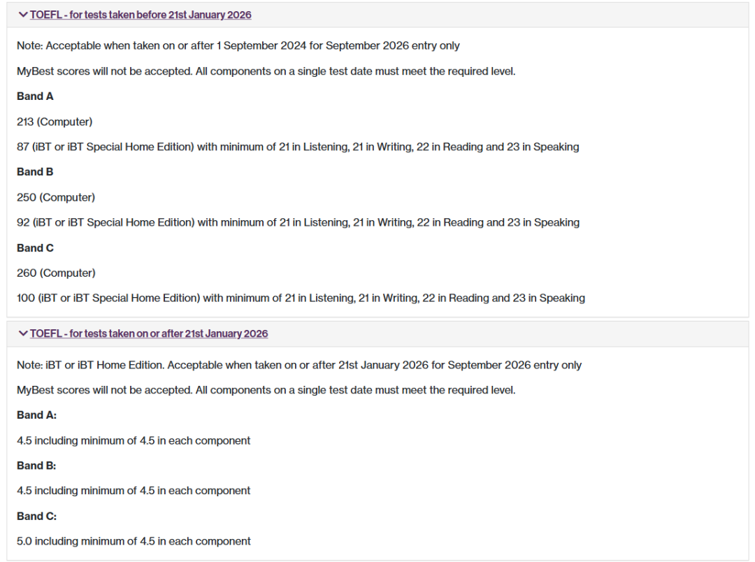 新增多所美国大学官宣新托福成绩要求!顶尖英本也紧随其后... 新增多所美国大学官宣新托福成绩要求!顶尖英本也紧随其后...
