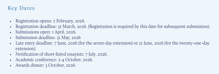 John Locke论文竞赛正式放题！提前两个月截止报名！