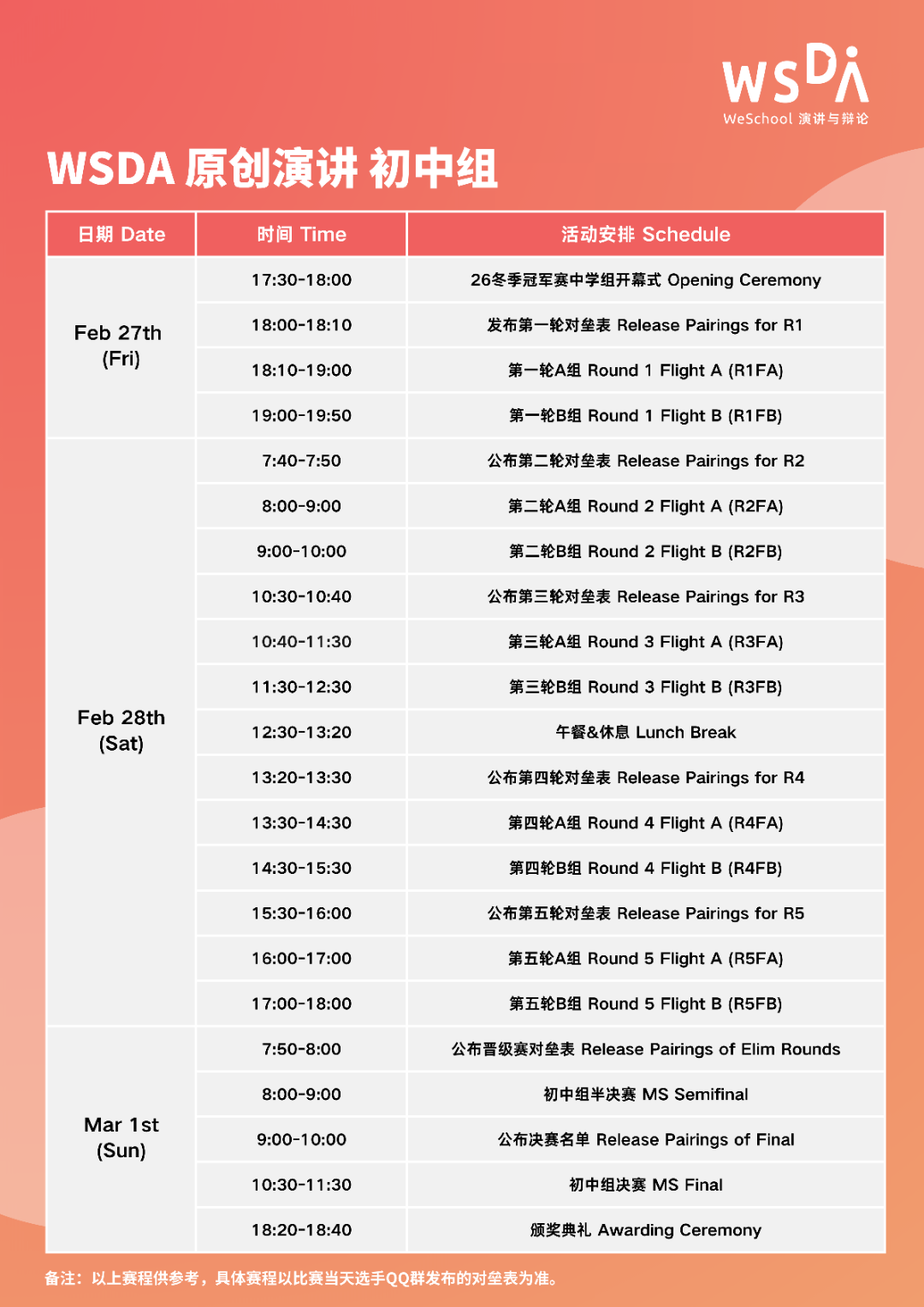 顶峰对决一触即发！2026 WSDA冬季冠军赛赛程揭晓，决赛直播等你来见证