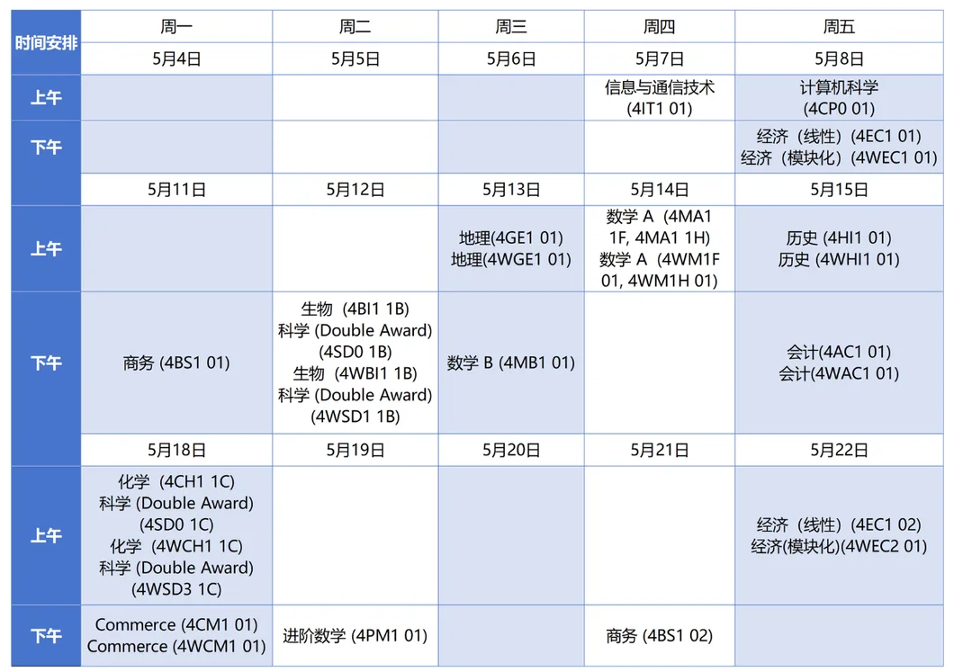 2026年IGCSE考试时间安排，考前务必搞清这3个变化，附IGCSE冲刺课程