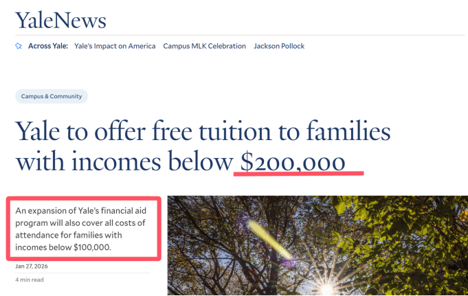 2026 美本福利天花板！耶鲁官宣学费全免？国际生也能享！