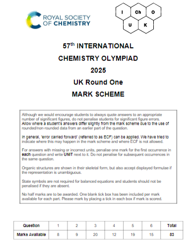 第一次考UKChO需要知道的信息差,附UKCHO竞赛历年真题可下载 第一次考UKChO需要知道的信息差,附UKCHO竞赛历年真题可下载