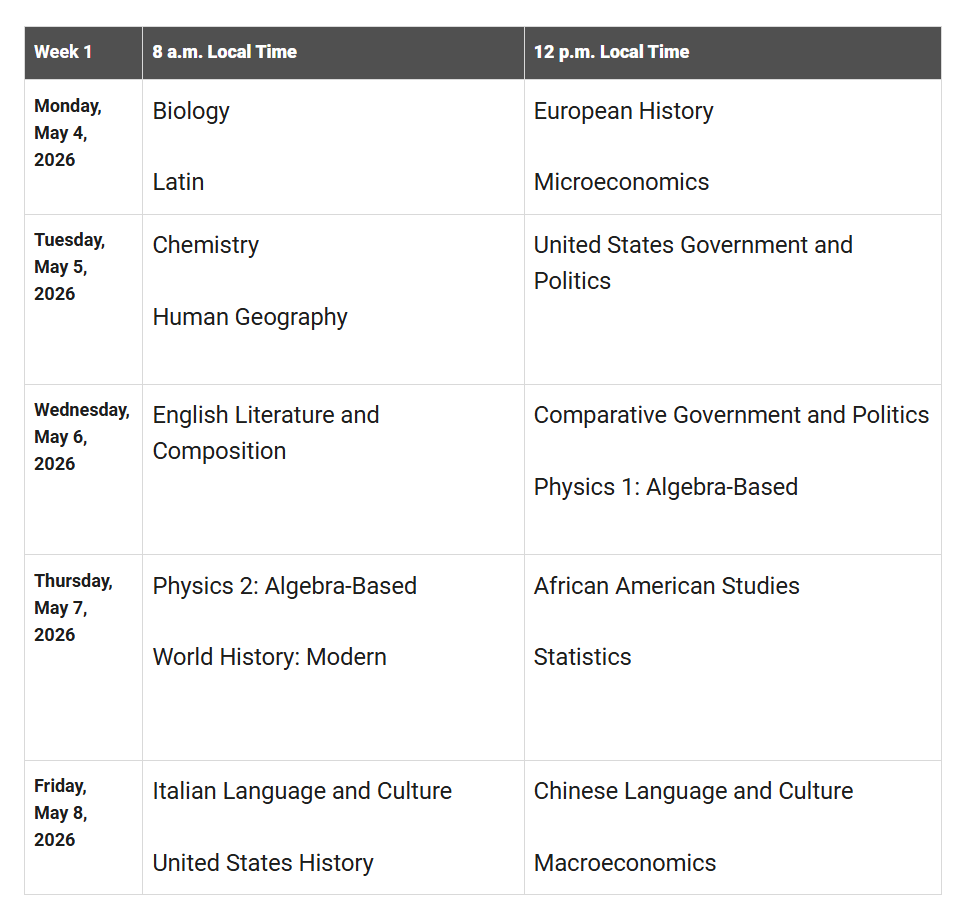2026年AP考时间已发布！大考来临哪些科目最容易冲分？附AP课程培训！