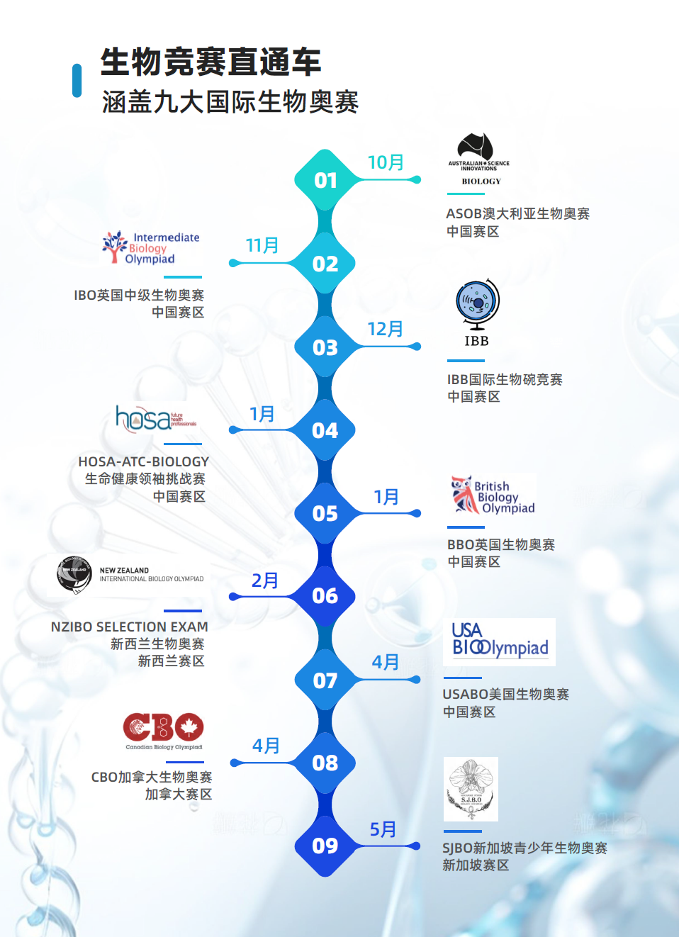 2026年最全国际生物竞赛时间轴！9-12年级国际生如何选择？