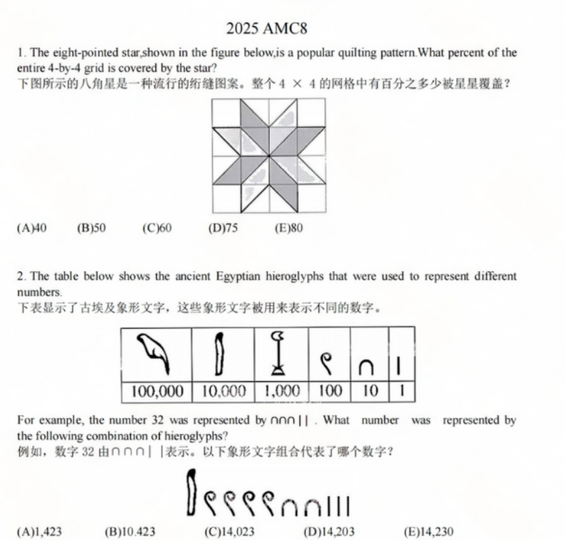 AMC8竞赛和校内对比难度有多大？3~8年级学生如何备考规划？