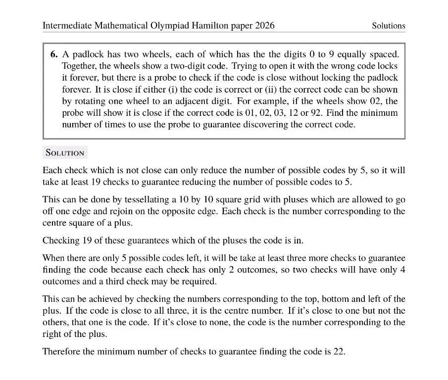 2026年英国中级奥数竞赛真题及答案