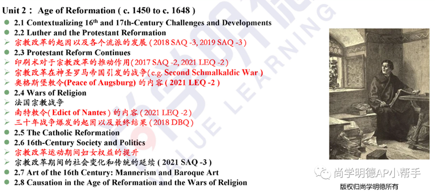 2026AP备考｜AP欧洲史：各单元备考重点+写作题失分原因