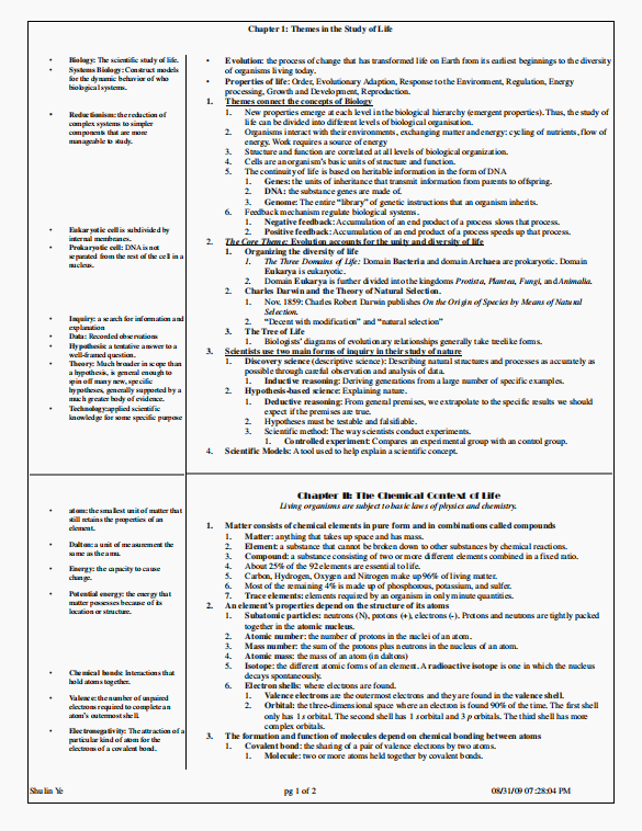 USABO生物竞赛知识点笔记