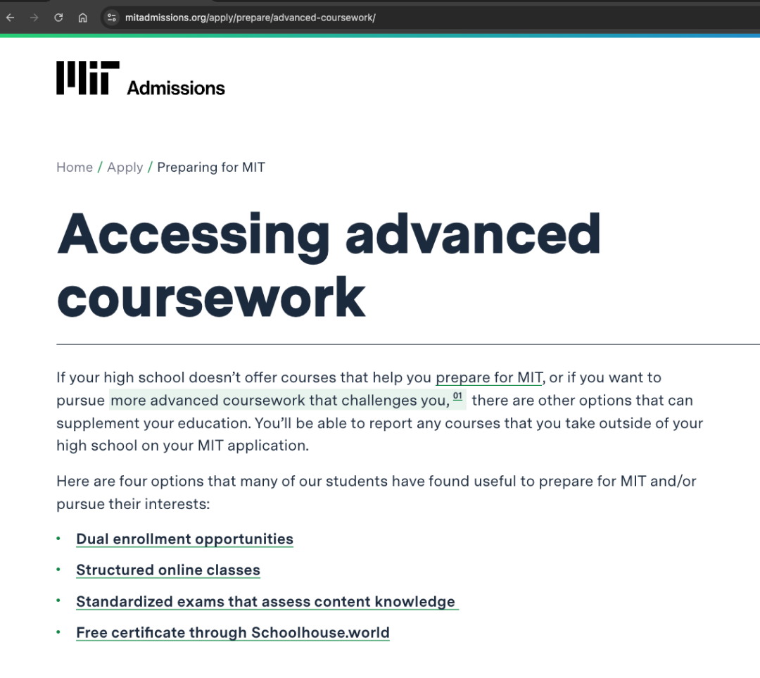 麻省理工招生网站发布！学生强推LIVE数学课程。这所顶校给申请者的另一条建议是...