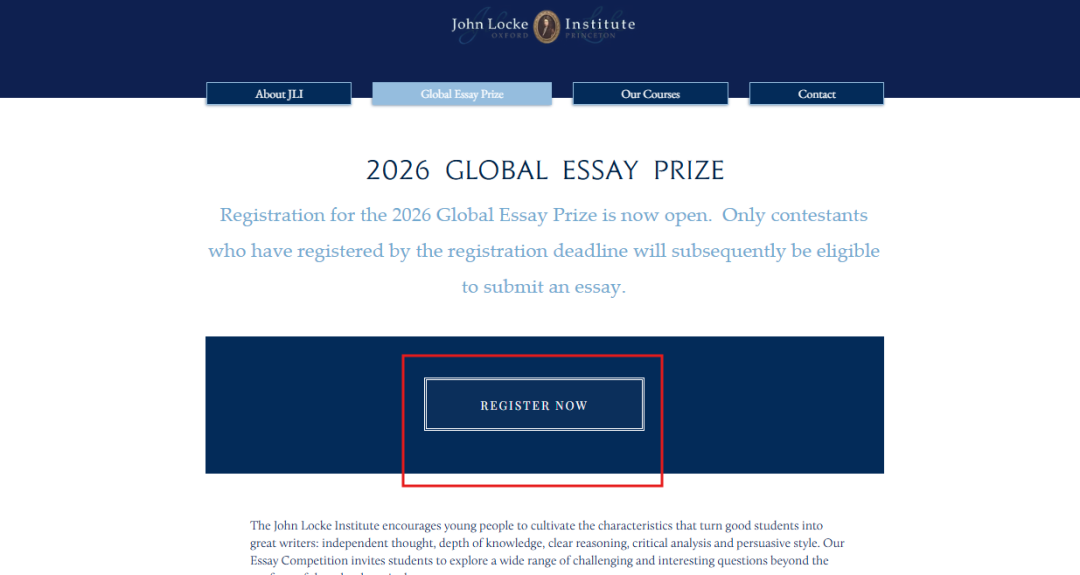 2026 John Locke 报名倒计时！常见问题 + 报名指南一文全梳理