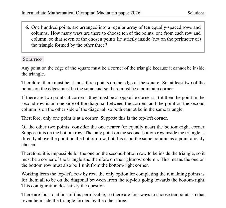 2026年英国中级奥数竞赛真题及答案