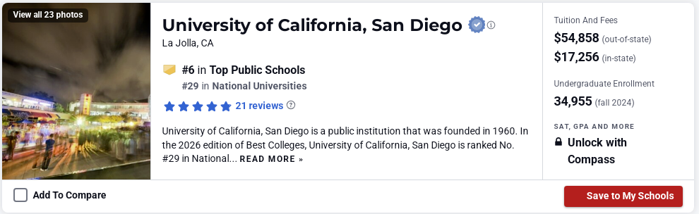 全美最佳「公立大学」排名更新！谁才是真“性价比大学”？“公立双雄”对比...