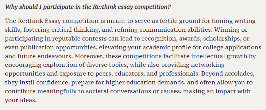 剑桥 Re:think 论文写作大赛2026作品备赛学习报名中！