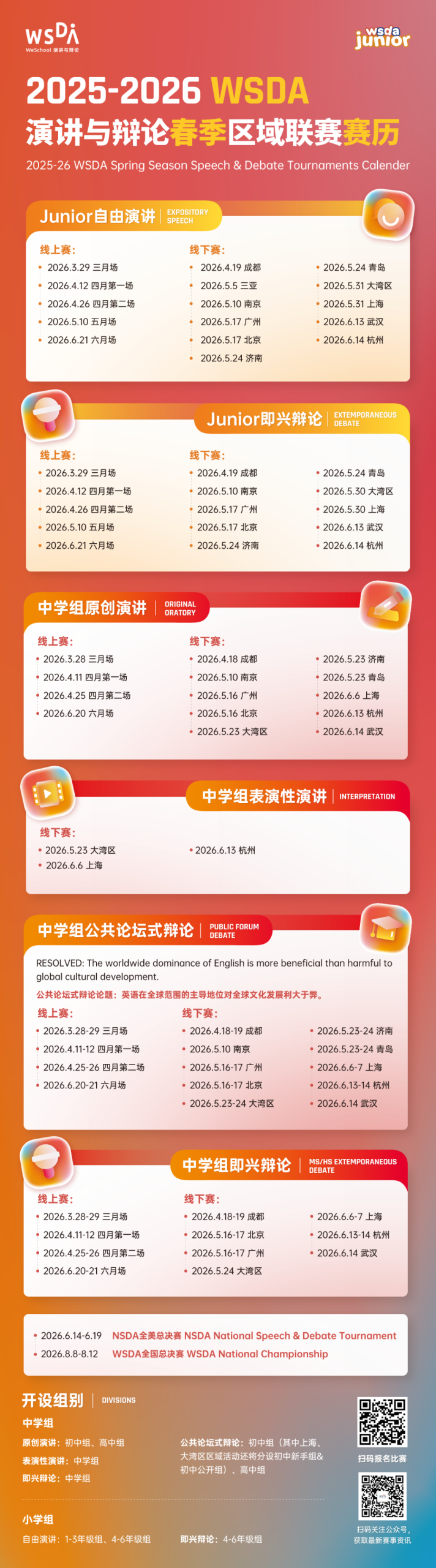 新辩题来了！2025-2026春季赛Junior即兴辩论备稿辩题公布！