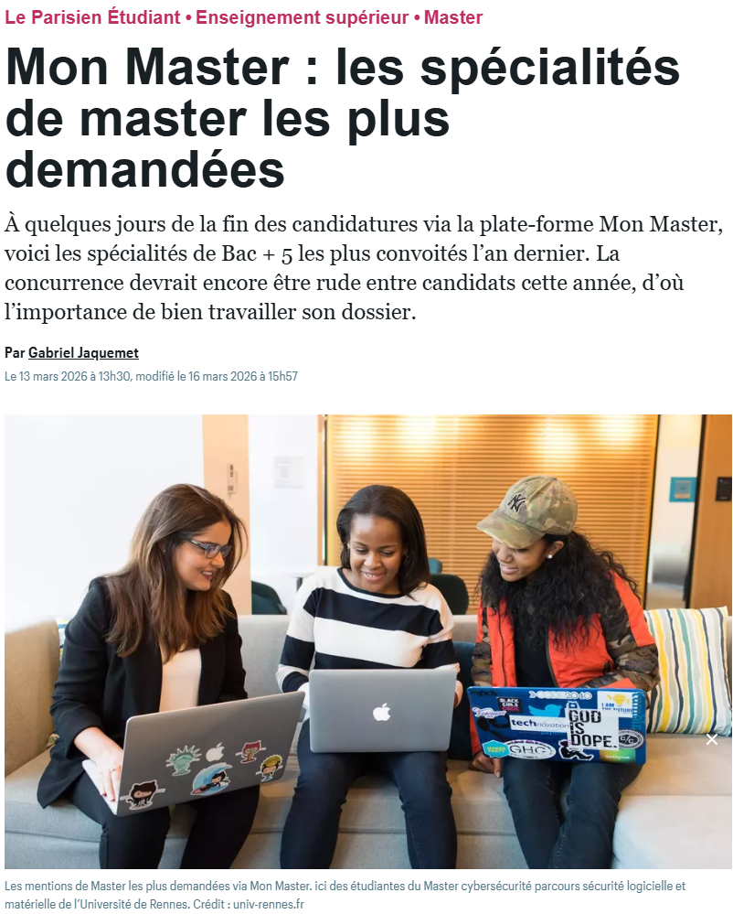 法国公立大学最受欢迎的硕士专业公布！12万+学生申请这个专业！学校并非最看重成绩，而是...