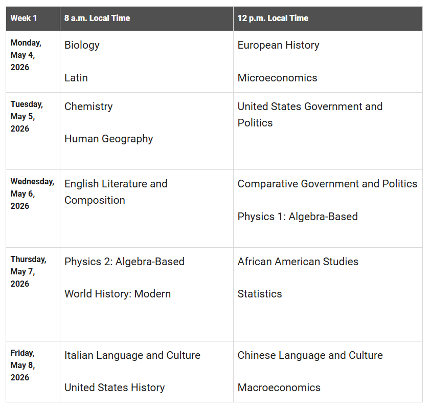 2026 AP 大考全新安排 时间、考点、改革要点全解析