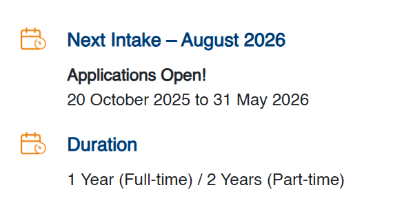 26fall新国立【4月截止】硕士专业汇总！