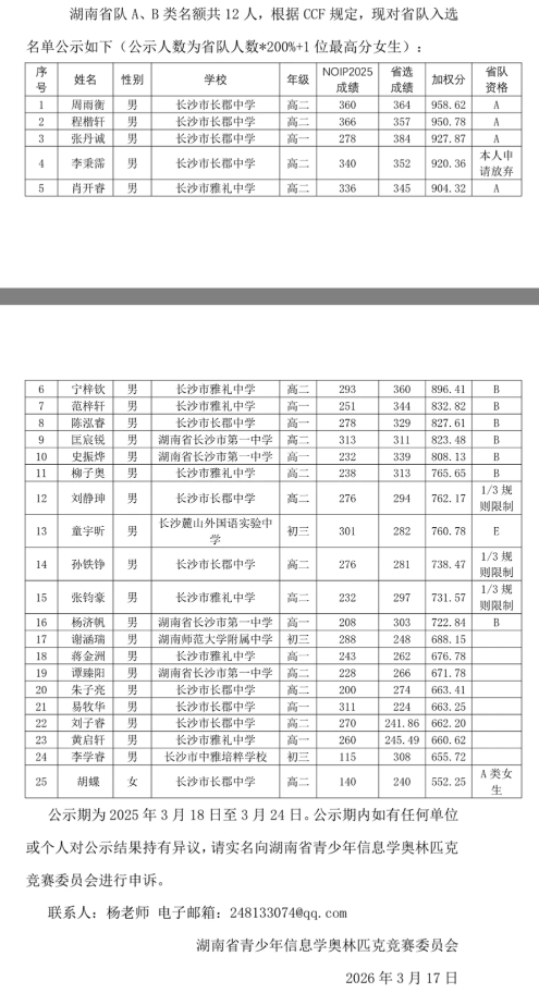 信息学竞赛保送名额上涨?附十省市NOI省队公示名单 信息学竞赛保送名额上涨?附十省市NOI省队公示名单