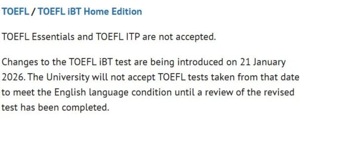 牛剑G5＋港五语言要求有更新！新托福/雅思/PTE必须达到这个成绩！