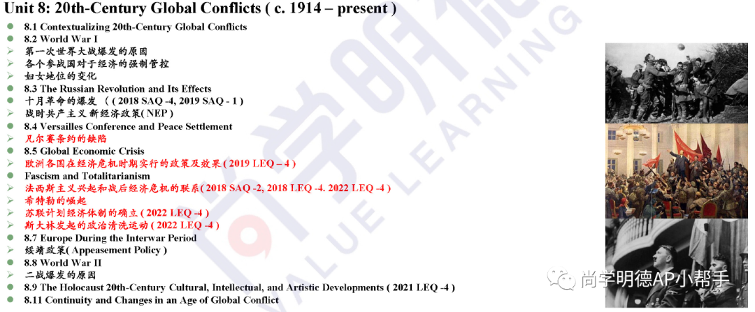 2026AP备考｜AP欧洲史：各单元备考重点+写作题失分原因