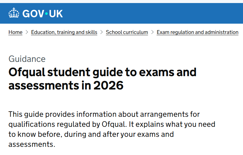 2026夏季大考风向标！Ofqual官方考评指南发布 直接影响你的A-Level/GCSE成绩！