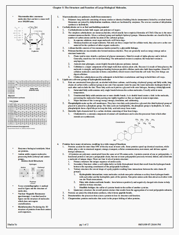 USABO生物竞赛知识点笔记，百度网盘链接下载
