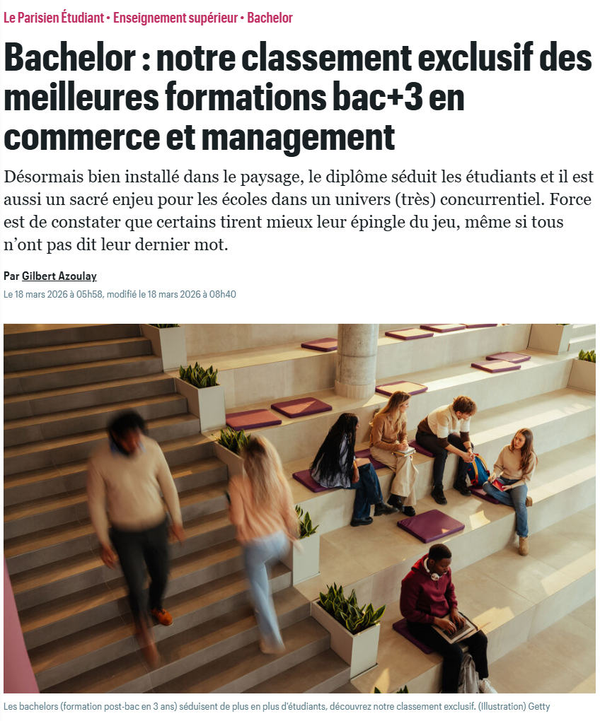 2026《巴黎人报》法国高商三年制本科Bachelor排名公布!49所院校上榜! 2026《巴黎人报》法国高商三年制本科Bachelor排名公布!49所院校上榜!