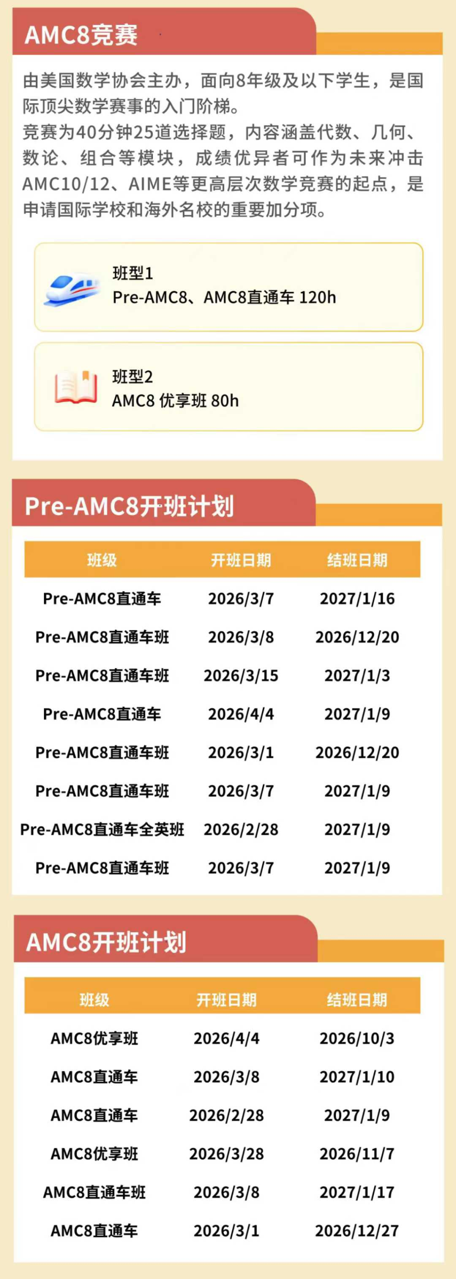 【高频问题合集】AMC8数学竞赛入门必看！附不同基础AMC8数学竞赛春季班课程~