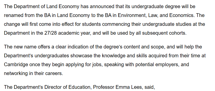 剑桥大热的土经专业没了？其实真相是... ...