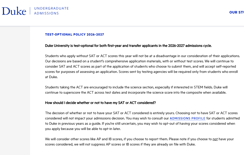 又有多所美国US News30院校官宣27fall标化考试政策！附最新SAT/ACT成绩要求!