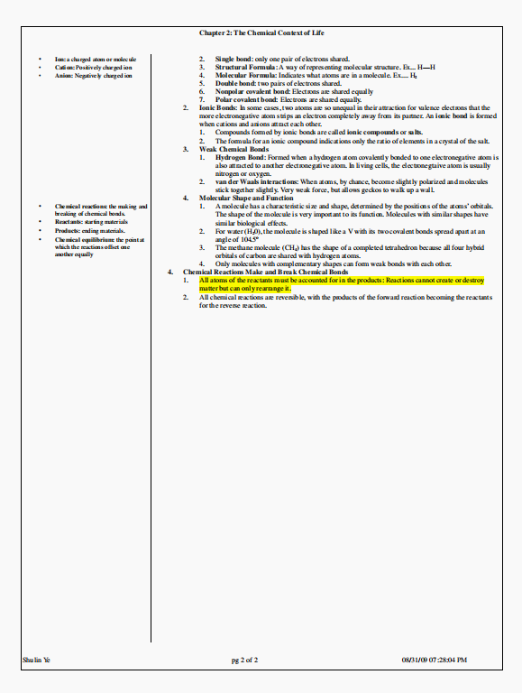 USABO生物竞赛知识点笔记，百度网盘链接下载