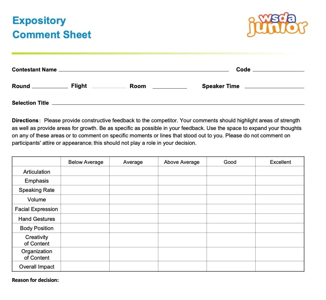 WSDA新赛季指南⑤｜Junior组自由演讲&即兴辩论规则详解