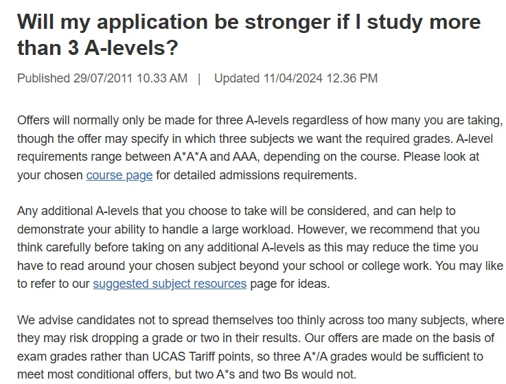 A-level 4A*和3A*哪个更能敲开牛剑/G5的大门？