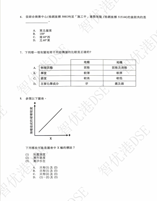 DSE真题大放送：2026年地理试题及答案，关注智优港DSE获取完整资料！