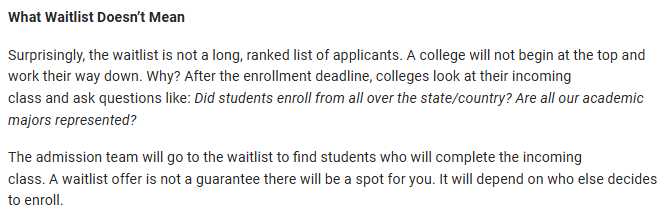 美国大学“等待名单”到底有没有排序