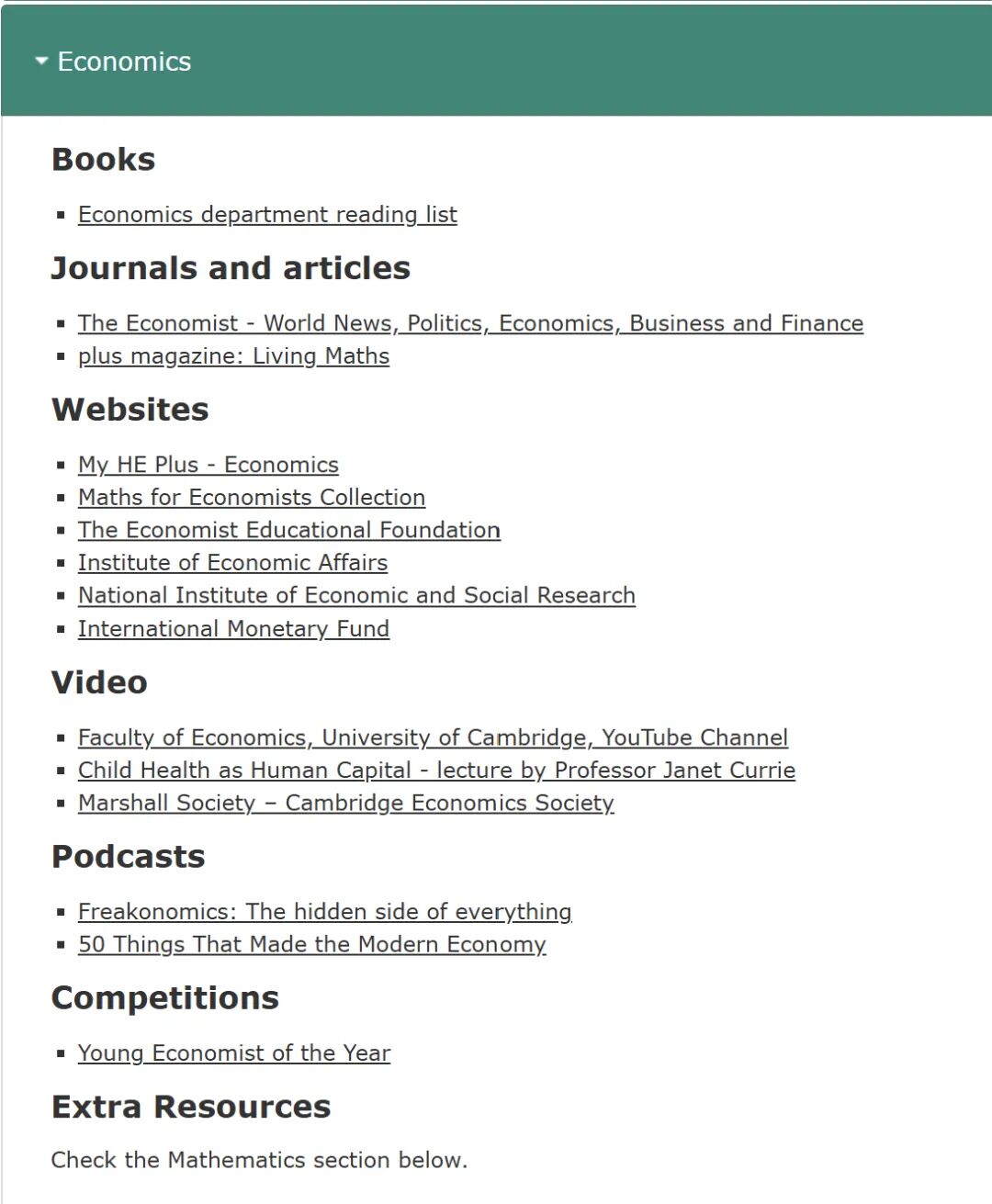 英国申请｜经济学：牛剑都推荐哪些学术活动？竞赛、阅读、播客与实践