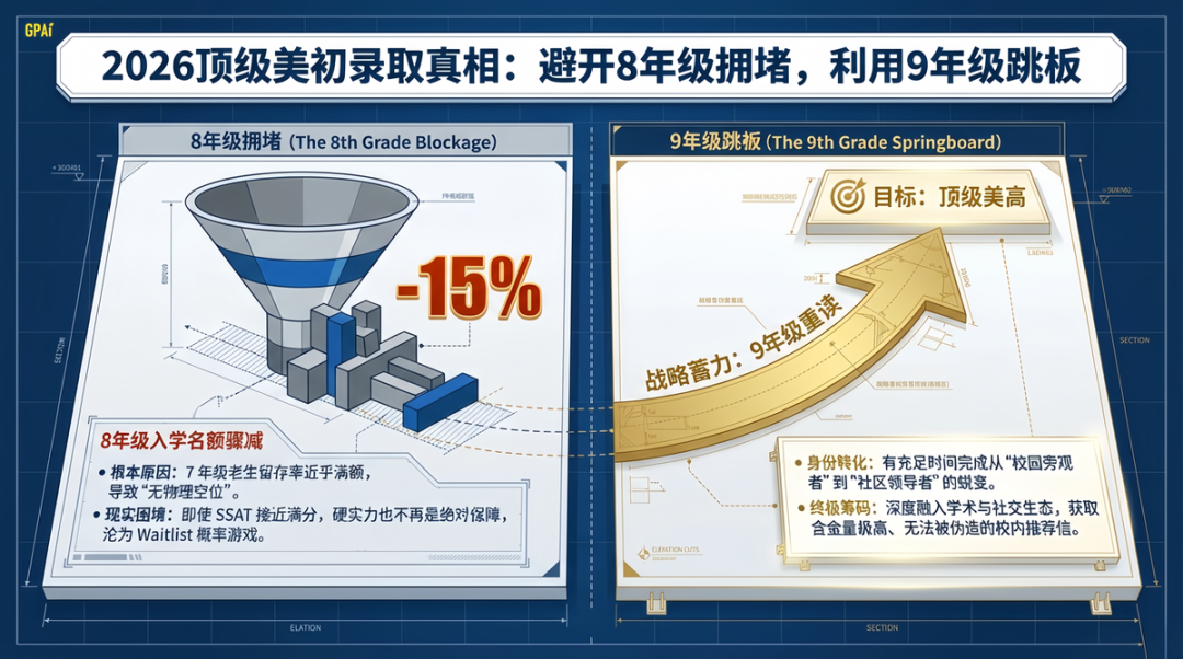 2026 顶级美初录取内参：8 年级 “一位难求” 下的家庭突围路径