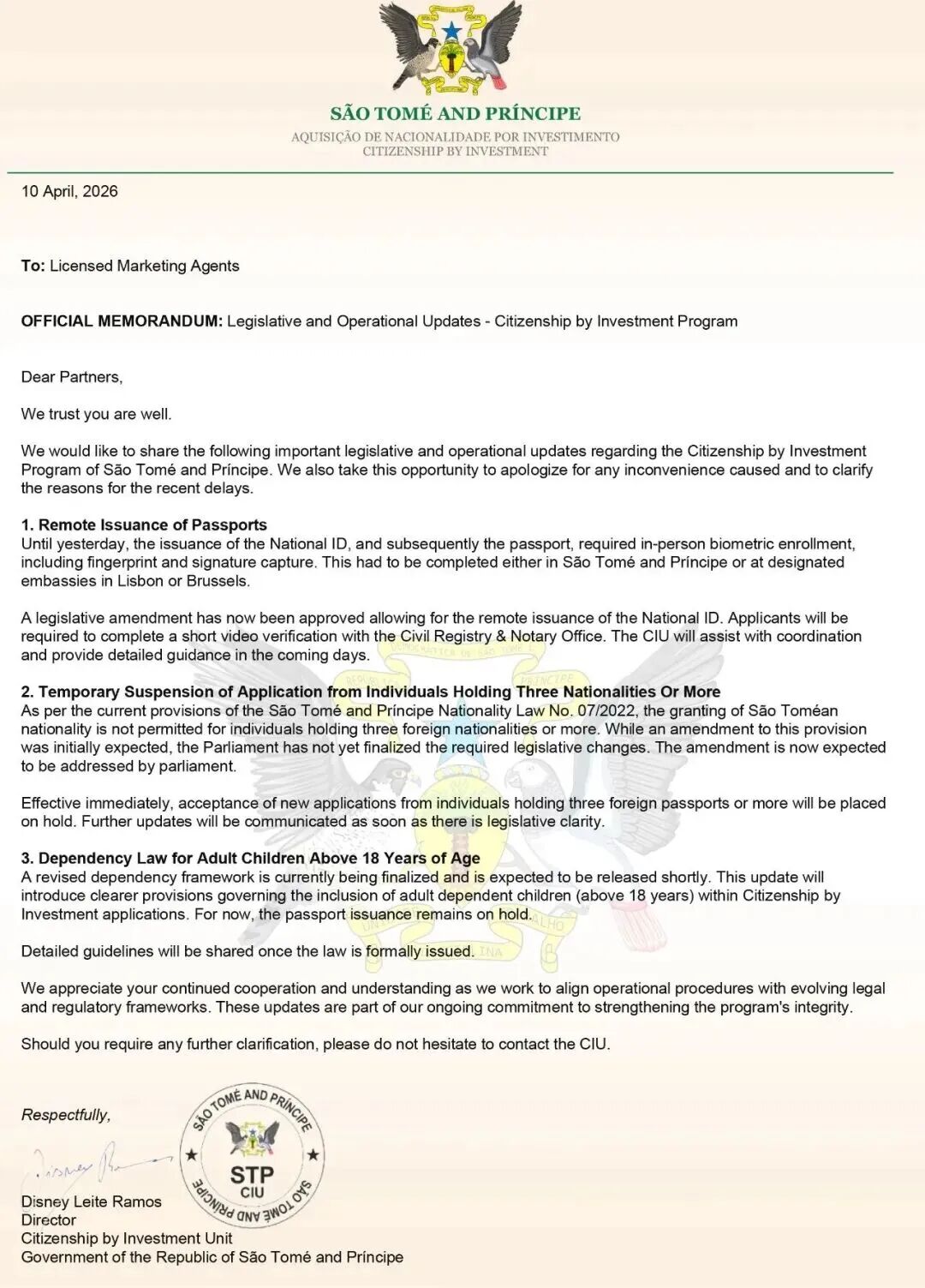 圣多美入籍计划三大政策更新！9万美金起四代入籍
