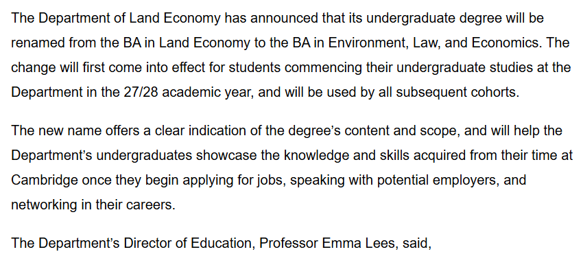 2027年剑桥大学入学要求发布！新增联合专业、数学系“双笔试”、王牌专业更名…