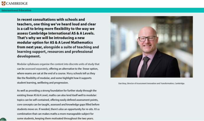 重磅！CAIE 官宣 A-Level 数学大改革：模块化时代正式到来，26/27Fall 考生必读