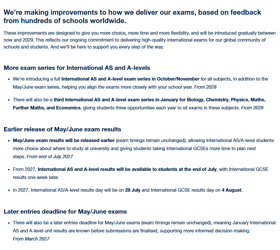 A-LEVEL考试局最新调整:AQA增至一年三考,CAIE模块化课程 A-LEVEL考试局最新调整:AQA增至一年三考,CAIE模块化课程