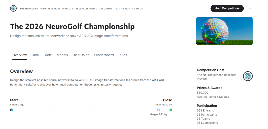 Kaggle深度学习 | 2026年NeuroGolf锦标赛